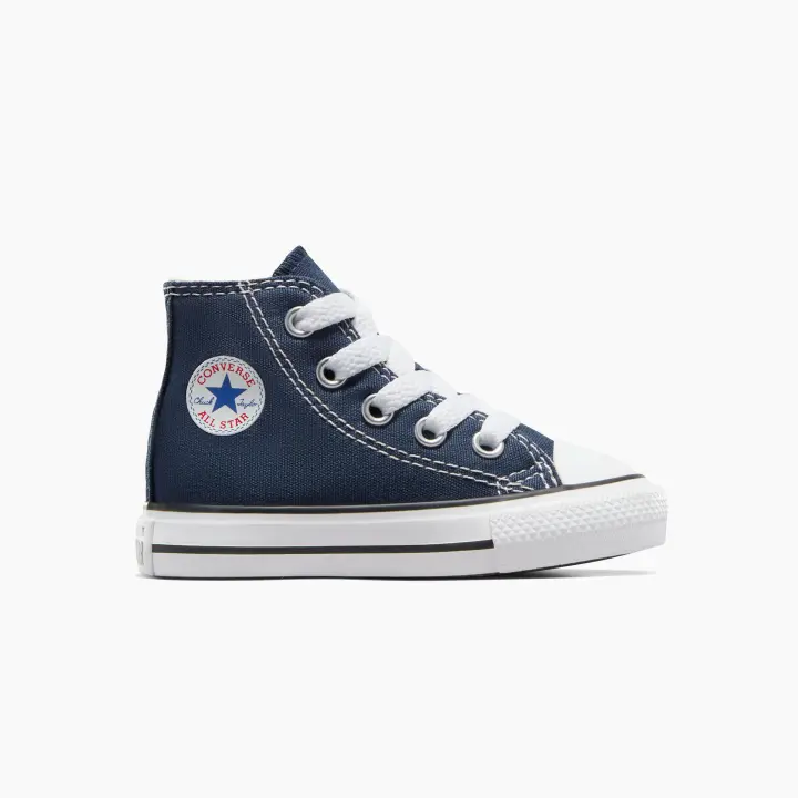 ZAPATILLAS NIÑO AZUL OSCURO CANVAS CHUCK TYLOR ALL STAR CLASSIC HI NAVY & WHITE CANVAS - 7J233C / SABAS SHOP - 1