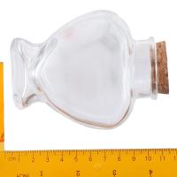Botellas De Vidrio Mini Heart-Shaped Con Tapa De Madera Para DIY Artesanía Decoración De Fiesta Suministros De Jars - details 1