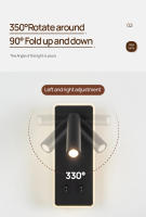 Lámpara De Pared Moderna Recargable Iluminación Para Lectura En La Habitación Decoración Para El Salón Spot De Pared LED Con Soporte De Aluminio Negro Y Blanco - details 10