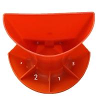 Alfombra De Alimentación Para Cerditos Plástico Montada En La Pared Con Cuatro Compartimentos Dispensador De Alimentos Para Ganado Suministros Agrícolas - details 4