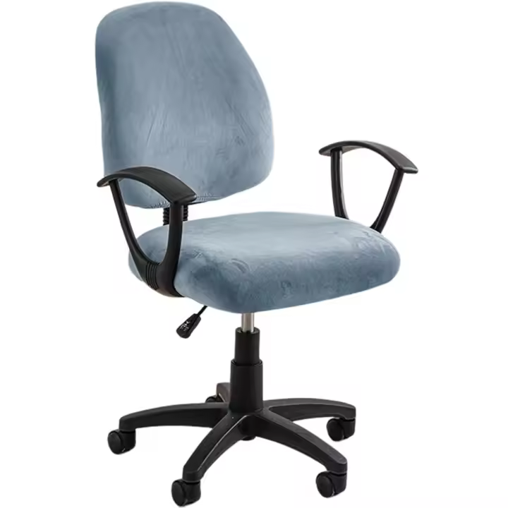 Funda De Silla De Oficina Universal De Velours Elástico Y Estirable 2 Piezas Rotativa Moderna Para Computadora Y Escritorio - 1