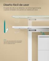 Escritorio Eléctrico Regulable en Altura con 4 Memorias, Bolsillo de Almacenamiento, Para Oficina, Estudio, Blanco, Marrón o Negro, 70x160x72-120 cm - details 4