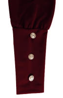 Vestido De Manga Larga Redonda Con Mangas Flotantes Y Botones Para Mujer Estilo Oficina Dama Longitud De Rodilla Poliéster Elástico Suave - details 29