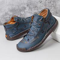 Zapatos Casuales De Cuero Hechos a Mano Para Hombre Con Pelo Para Invierno Mocasines Confort Para Caminar Loafer Planos En Venta Caliente - details 5