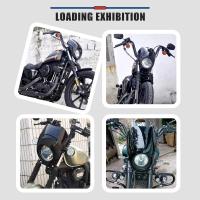 Faro Frontal De Motocicleta Cubierta De Careta Para Harley Sportster XL 883 1200 Dyna FX XL 1973-UP Cubierta De Lámpara De 5-3/4 Pulgadas Negro - details 7