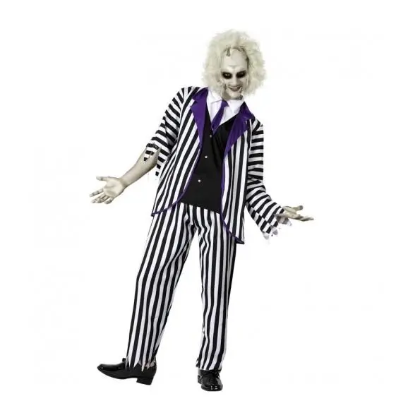 Disfraz tipo Beetlejuice,  Bitelchús . Está disponible en hombre y en mujer. Talla única M/L. - 1