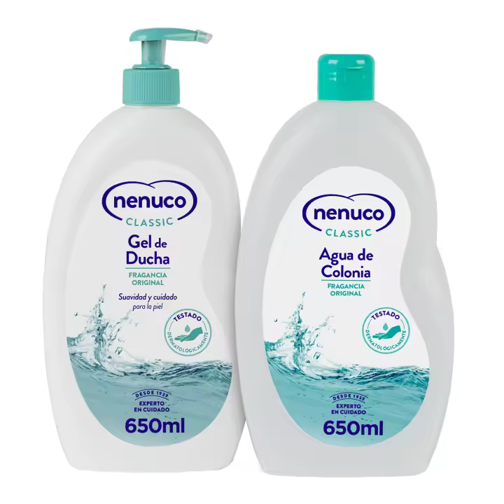 Nenuco Classic Gel de Ducha + Agua de Colonia 650 ml | Fragancia Original | Suavidad y Bienestar Diario | Dermatológicamente Testado - 1