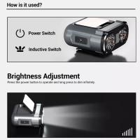 Linterna Frontal LED Recargable Con Sensor Para Caza Pesca Y Camping Luz Potente Impermeable Con Clip Para Gorra Torcha Táctica - details 8