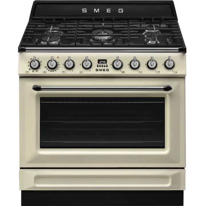 Cocina Gas y Eléctrica SMEG TR90GMP 90cm Crema 5 fuegos - 1
