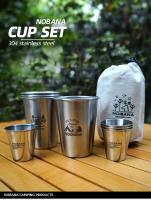 Juego De Copas De Acero Inoxidable 304 Para Camping Y Viajes 4/6/8PCS Copas Portátiles Para Agua Café Cerveza Picnic Barbecue - details 0