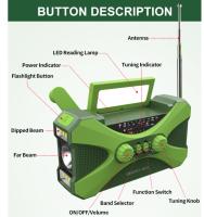 Radio de emergencia de 10 000 mA, generador de manivela multitifción, linterna solar, Radio meteorológica AM/FM portátil (apta para Cortes de Energía de emergencia, use en Exterior) - details 5