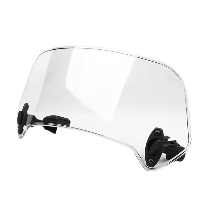 Parabrisas de extensión ajustable universal para motocicleta, color transparente, deflector de viento - 1
