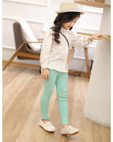 Pantalones De Niña 2024 Pantalones De Color Caramelo Elásticos Y Lisos Para Primavera Y Otoño Ropa De Niño Sólida Para 2-11 Años - details 4