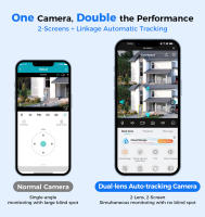 Cámara WiFi exterior Hiseeu WS318 4K 6MP, con doble lente y doble pantalla, audio bidireccional, visión nocturna en color, seguimiento automático, detección de humanos por inteligencia artificial, resistente a la intemperie IP66, compatible con WiFi 2.4G - details 5