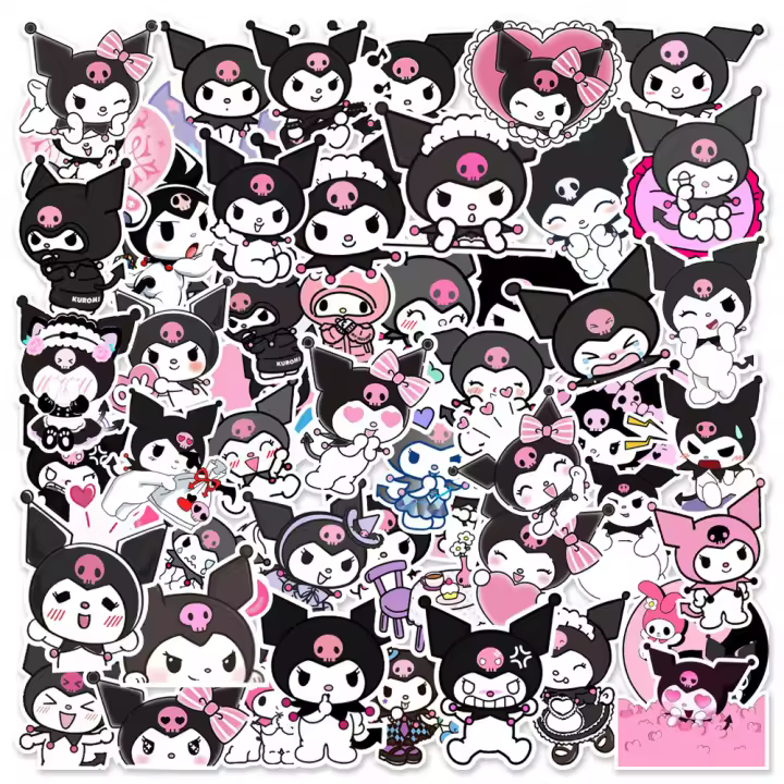 Pegatinas Anime Sanrio Kuromi 10/30/50pcs Decoración Para Laptop Teléfono Scrapbook Y Maleta Adhesivos De Dibujos Animados Para Niños Juguetes - 1