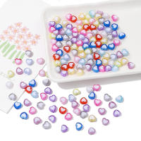 Nuevos 30pcs De Bolas De Acrílico Amor 8x7mm Para Fabricación De Joyería DIY Accesorios De Ropa Hechos a Mano En Color Rojo Y Blanco - details 4