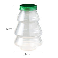 Juego De Botellas De Almacenamiento Ecológicas De Plástico Para Regalos De Navidad Y Año Nuevo Jarra Dulces Para Niños Caja De Decoración De Pastelería Y Chocolate Capacidad 401-500ml - details 0