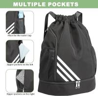 Bolsa de Gimnasio con Cordón, mochila Deportiva impermeable con Cordón y para compartimiento - details 3