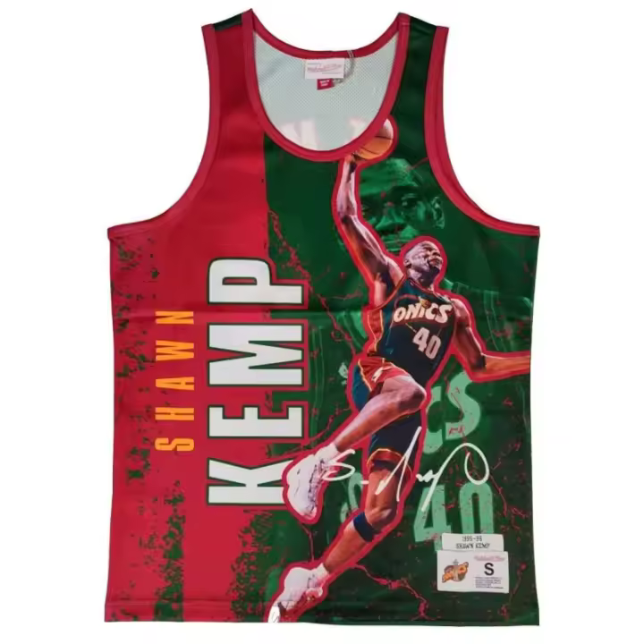 Camiseta Shawn Kemp Mitchell and Ness "NBA Player Burst"- Seattle Supersonics. - 1