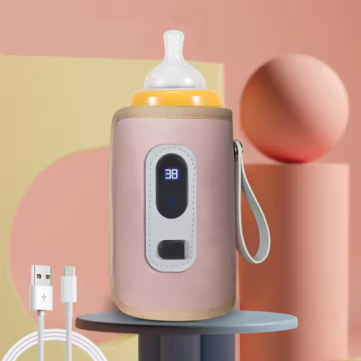 Funda de aislamiento portátil para botella de bebé con pantalla LCD dispositivo de aislamiento para leche USB para viaje en coche - 1