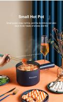 Mini Olla Eléctrica Multifuncional De Doble Capa Antiadherente Para Cocinar Fideos Y Sopas En Casa Herramienta De Cocina - details 4