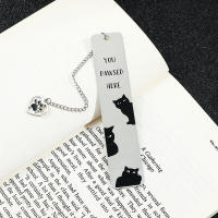 Marcador De Libro De Acero Inoxidable Para Mascotas Gato Lindo Regalo Para Amantes De Los Libros Diseño Geométrico Para Hombres Y Mujeres - details 8