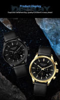 Reloj De Pulsera Masculino Negro 2024 Moda Multifuncional Con Dial De Timing Movimiento De Cuarzo Simulado Reloj Casual Plata Resistente Al Agua Y Shock - details 3