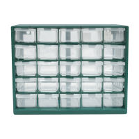 Caja De Herramientas Plástica Multi-Grid 25 Compartimentos Para Almacenamiento De Componentes Electrónicos Y Tornillos Pared Montado Organizador De Partes De Cajones - details 5