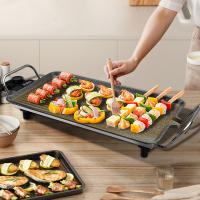 WINNING STAR Plancha Electrica 1360W, Parrila Electrica 48 x 27cm, Parrillas eléctricas de aluminio para interiores, Potencia Regulable, Barbacoa Parrilla Cerámica Sin Humo Antiadherente. Electrodomestico Eléctricas de Barbacoa Menos Humo - details 3