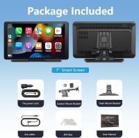7 pulgadas Reproductor multimedia con pantalla táctil inalámbrica CarPlay - Receptor de radio para coche estéreo con navegación GPS, alimentado por enchufe de coche, ≤36V, sin batería, admite conexiones por cable e inalámbricas-Marca Cecodadi - details 7