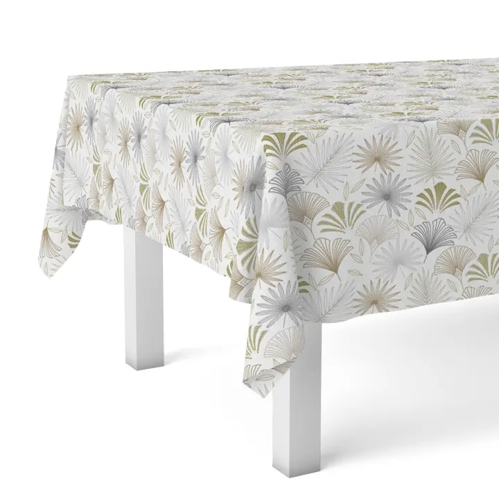Mantel Hule PALMA de Valentia Home | Estampado Antimanchas | Repelente de Agua | Protección Duradera | Varios Tamaños y Dos colores - 1