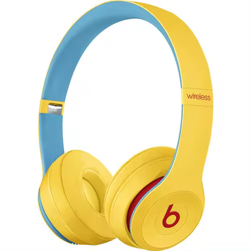 Beats by Dr. Dre Solo 3 Auriculares Inalámbricos con Cancelación de Ruido - Amarillo/Azul - 1