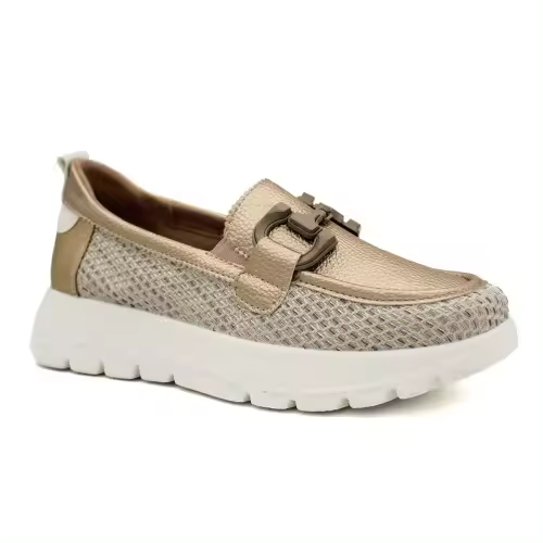 Mocasín mujer Softgel MYSOFT 25M269 en beige con plantilla Softgel. - 1