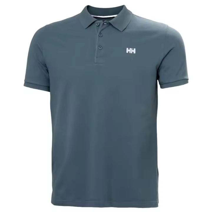Polo Azul Helly Hansen Clásico Transat Washed Green con Logotipo Bordado - 1
