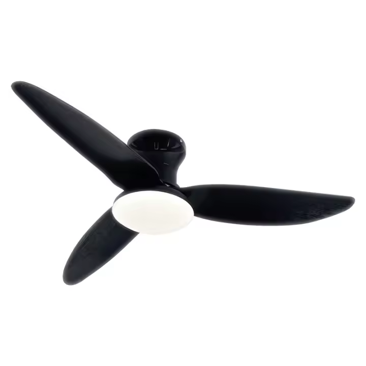 Ventilador de techo silencioso con luz LED, motor de CC, gran volumen de aire de 32 pulgadas, control remoto para cocina, dormitorio, comedor, patio - 1