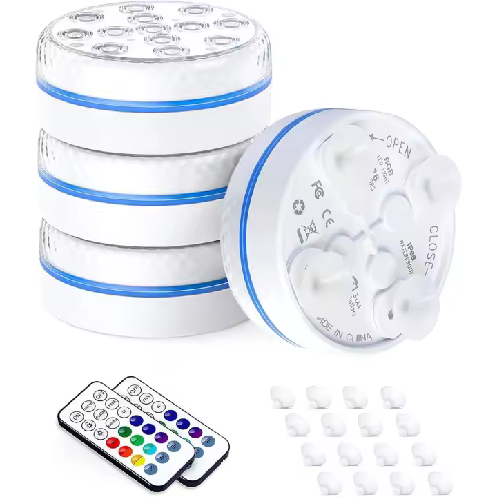 Submersi L Light, luz subacuática impermeable multicolor con control remoto, luces para piscinas elevadas, para piscinas, peces - 1