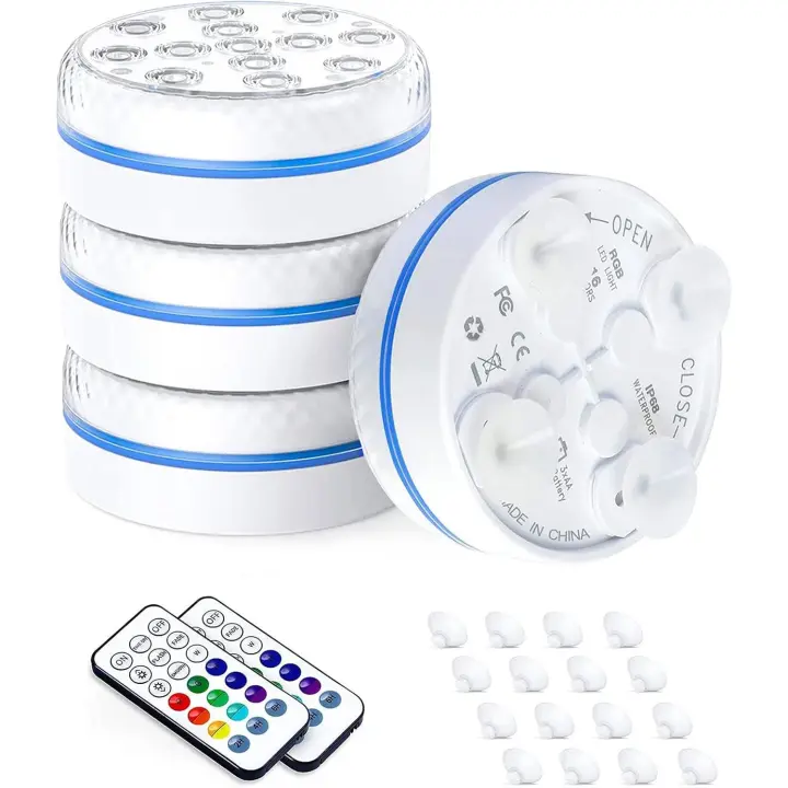 Submersi L Light, luz subacuática impermeable multicolor con control remoto, luces para piscinas elevadas, para piscinas, peces - 1