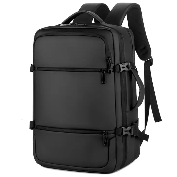 Mochila de viaje impermeable para hombre, morral escolar para ordenador portátil de negocios, de 15,6 pulgadas, con carga USB - 1