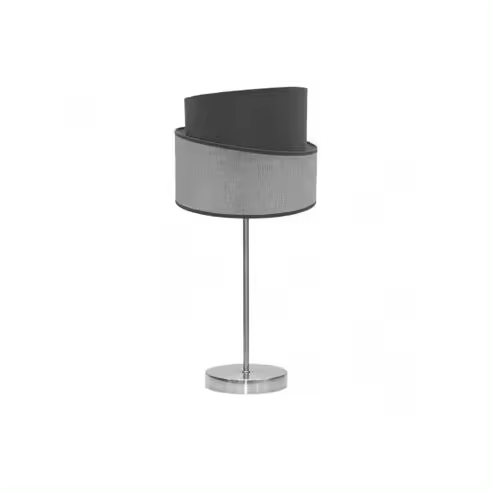 FABRILAMP Lámpara de Mesa Sobremesa Hara 1xe14 Niquel/gris 45x18x18 Cm - Diseño Moderno - 1