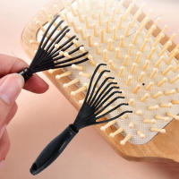 2pcs Mini Peine Y Cepillo De Peluquería Con Manija Incorporada Herramienta De Limpieza Accesorios Utensilios De Cuidado Personal - details 0