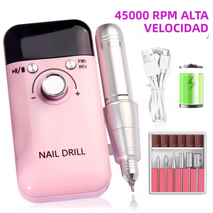 Máquina De Uñas Eléctrica DianaBeauty 45000RPM Portátil Para Pintura De Uñas Gel Pulidora Con Pantalla LCD Herramientas De Arte De Uñas Profesional Tamaño 22*18*4.5CM - 1