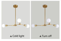 Lámpara De Techo Moderna Y Minimalista Ajustable En Ángulo Negro/Oro Chandelier Pendente Iluminación Metal E27 Fuente De Alimentación DC - details 9