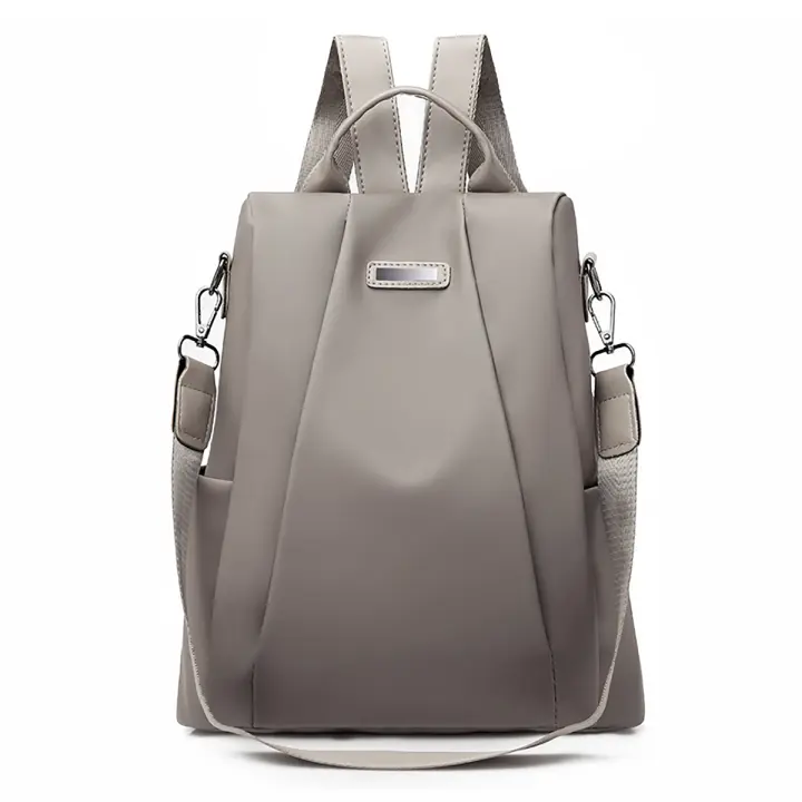 Mochila De Hombro Para Mujer Spot Goods En Color Sólido Y Gran Capacidad Antirrobo De Oxford Material Principal Poliéster Con Lining De Nylon Estilo Casual - 1