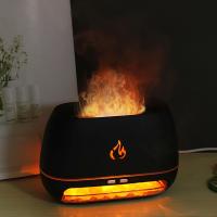 3 en 1 difusor de aroma de Roca de Sal del Himalaya, difusor de aceite esencial ultrasónico, humidificador de Llama de simulación, dimusor de Niebla de Luz de color, Gra de Madera - details 2