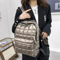 Mochila De Invierno Yogodlns Espacio Algodón Para Mujer Gran Capacidad Escuela Bolsa Viaje Nylon Impermeable Rucksack Estudiante Pack Femenino - details 9