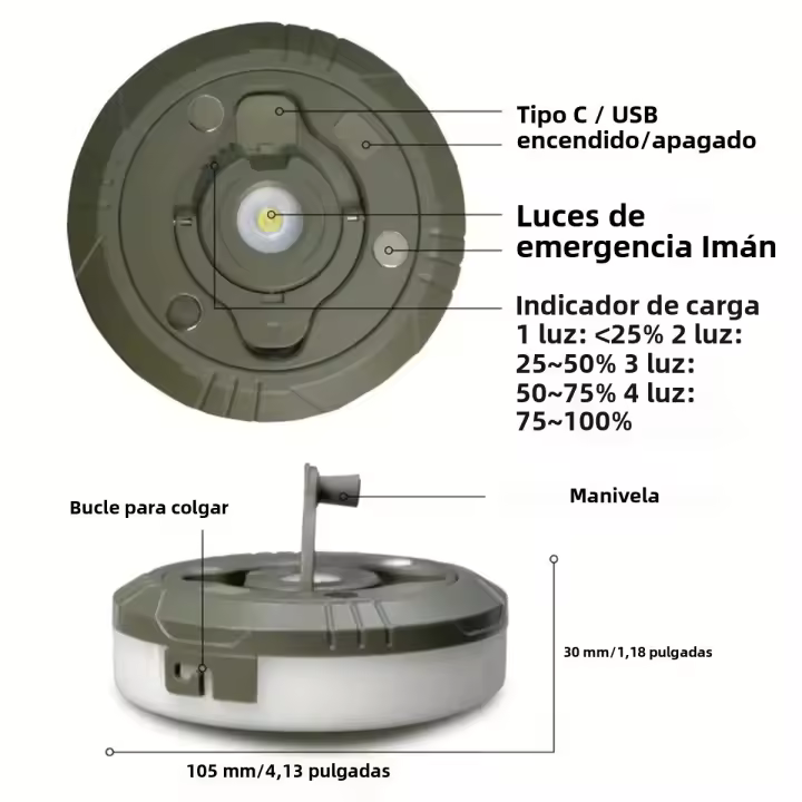 Luz De Tenda Recargable 10M 3-en-1 Para Camping Con Luz RGB Y Cálida 8 Modos Luz De Hadas LED Para Exteriores E Interiores - 1