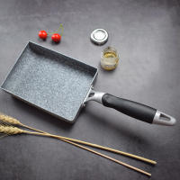 Sartén De Huevo Negro Antideslizante Japonesa De Piedra Médica Para Tamagoyaki Omelette Sartén Para Pescado Y Pan Apta Para Fogón - details 2