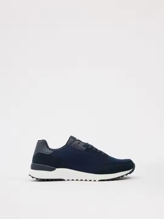 Zapatillas azul oscuro, diseño moderno, malla transpirable, suela de goma, plantilla acolchada, confort INSIDE - 1