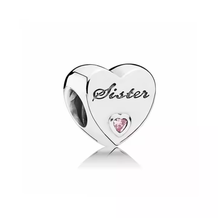 PANDORA Charm de Plata Amor de Hermana Sister Ref 791946PCZ Joyería Infantil - 1
