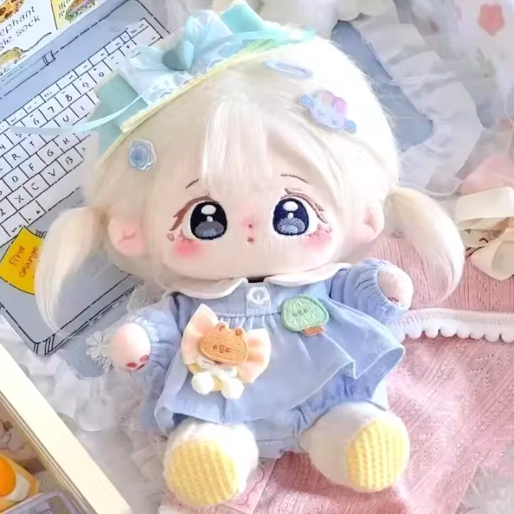 Muñeca De Peluche Blanca De 20cm Para Niñas Muñeca De Algodón Suave Para Colección Y Cosplay Regalo Educativo Para Adolescentes - 1